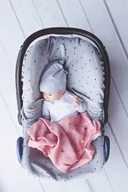 Akcesoria do fotelików - Pokrowiec na fotelik 0-12 miesięcy welur szary - miniaturka - grafika 1