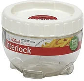 Pojemniki kuchenne - InterLock Interlock Lock okrągły kontener, 300 ML, średnica 95 MM, plastik, przezroczysty, 9.5 x 9.5 x 7.3 cm INL306W/LG - miniaturka - grafika 1