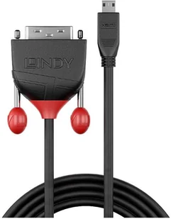 Lindy 36286 Kabel Micro HDMI DVI Black Line 1m LY-36286 - Kable - miniaturka - grafika 2