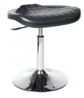 Fotele i krzesła biurowe - Prosedia Taboret obrotowy Round  FLAT TULIP czarny poliuretan - miniaturka - grafika 1