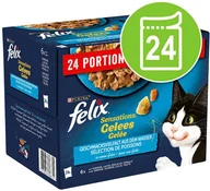 Mokra karma dla kotów - Purina Felix Megapakiet Sensations w galarecie 48 x 85 g Pakiet mieszany - miniaturka - grafika 1