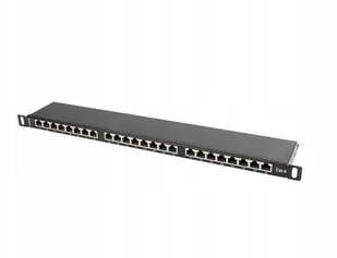 Lanberg Patch panel 24port 0.5U CAT.6 Ekranowany Czarny PPS6-0024-B - Akcesoria do szaf serwerowych - miniaturka - grafika 3