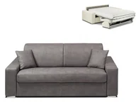 Sofy i kanapy - Vente-Unique 2-osobowa kanapa z ekspresowym mechanizmem rozkładania z tkaniny EMIR - Kolor: szary - Miejsce do spania: 120 cm - Materac 18 cm - miniaturka - grafika 1