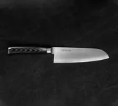 Noże kuchenne - Tamahagane SAN Black Nóż Santoku 17,5 cm SNM-1114 - miniaturka - grafika 1