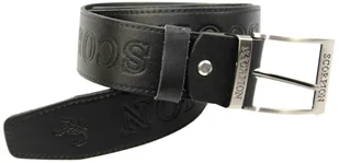 Complex (PL) Pasek Skórzany (PL) Tłoczony Napis "SCORPION" Skóra Naturalna Licowa EXTRA 40 mm CZARNY - Paski - miniaturka - grafika 4