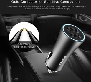 Baseus BASEUS Ładowarka Samochodowa 2x USB QC 3.0 4.8A BS-GC - Ładowarki samochodowe - miniaturka - grafika 10