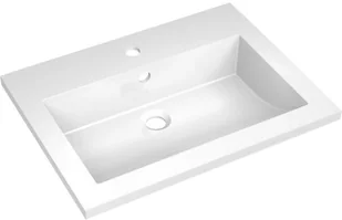 VidaXL Granitowa umywalka, 600 x 450 x 120 mm, biała 142964         VidaXL VidaXL - Umywalki - miniaturka - grafika 2