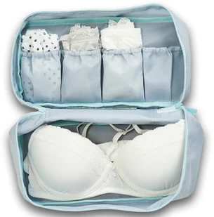 ZELLER Szary organizer na bieliznę do bagażu kosmetyczka pokrowiec na bieliznę organizer podróżny na ubrania akcesoria do walizek ZELLER B07FCQRSHP - Gadżety do domu - miniaturka - grafika 8