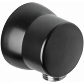 Akcesoria hydrauliczne - Kludi 6306139-00 SIRENA przyłącze kątowe z zaworem zwrotnym czarny mat - miniaturka - grafika 1