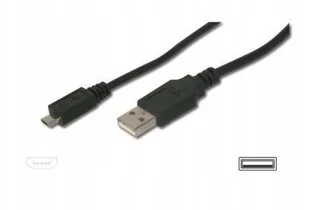 Assmann Kabel połączeniowy USB 2.0 HighSpeed Typ USB A/Kabel USB B męskie - męskie czarny 1, (AK-300127-018-S) - Kable USB - miniaturka - grafika 4