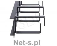 Akcesoria do szaf serwerowych - Extralink EXTRALINK CABLE MANAGER 1U BLACK (EX.8680) - miniaturka - grafika 1