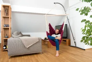 Amazonas Stojak do fotela hamakowego AMAZONAS Palmera, srebrny - Pozostałe meble ogrodowe - miniaturka - grafika 19