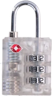 Dunlop Kłódka na szyfr do bagażu walizki z systemem TSA Dunlop 3,3x6,5x1,3 E-10279-BLK - Akcesoria turystyczne - miniaturka - grafika 3