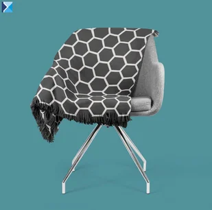 Koc 150/200cm PLASTRY MIODU CZARNY - Koce - miniaturka - grafika 2