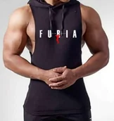 Koszulki sportowe męskie - Furia Tank top Furia z kapturem - miniaturka - grafika 1