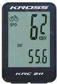 Liczniki rowerowe - Kross Komputerek KRC 211 11-funkcjii przewodowy czarny - miniaturka - grafika 1