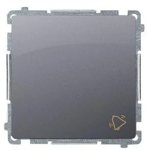 Kontakt Kontakt_Simon Przycisk dzwonek (moduł) 10AX. 250V. szybkozłącza srebrny mat BMD1.01/43 - Wyłączniki światła i elektryczne Kontakt Kontakt_Simon Przycisk dzwonek (moduł) 10AX. 250V. szybkozłącza srebrny mat BMD1.01/43 - Wyłączniki światła i elektryczne - miniaturka - grafika 1