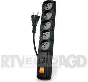 Acar hsk data F5 listwa zasilająco-filtrująca czarna 5m prosta wtyczka - Listwy zasilające - miniaturka - grafika 2