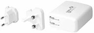 Ładowarki do telefonów - Promate Ładowarka 60 W USB-C Qualcomm Quick Charge 3.0 i wielokregionalne wtyczki do wszystkich laptopów USB-C, smartfonów, tabletów, kolor biały AISPOWERCORE60W - miniaturka - grafika 1