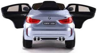 Auto na Akumulator Bmw X6 Srebrny Lakierowany - Pojazdy elektryczne dla dzieci - miniaturka - grafika 16