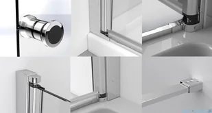 Radaway Eos DWD II drzwi prysznicowe 140 W2 przejrzyste 13799670-01-01/13799730-01-01 | - Ścianki i drzwi prysznicowe - miniaturka - grafika 3