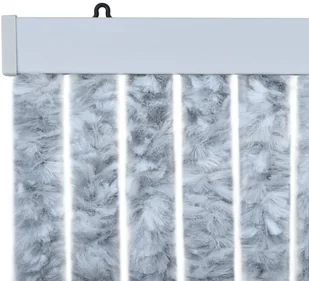 VidaXL Zasłona na owady, szarość i biel, 90x220 cm, szenil 284280 VidaXL - Moskitiery - miniaturka - grafika 6