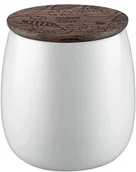 Odświeżacze powietrza - Alessi grrr świeca zapachowa S, białe wys. 9 cm,  8,5 cm, 25 CL kadzideł, drewna cedrowego i piżmo MW62S 4 W - miniaturka - grafika 1