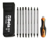 Śrubokręty - Beta ZESTAW GROTÓW DWUSTR.8SZT+RĘKOJEŚĆ 1281BG-TX/A8 - miniaturka - grafika 1