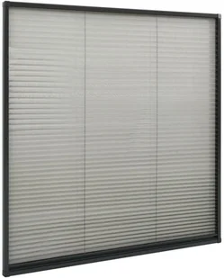 VidaXL Plisowana moskitiera okienna, aluminium, antracyt, 120x120 cm 148666 VidaXL - Moskitiery - miniaturka - grafika 3