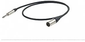 Proel ESO235LU3 esot Eric przewód audio (6,3 mm na wtyk XLR 3-biegunowe, Neutrik wtyk Jack Mono, 3 m, NP2 X-hpc250 NC3MXX) Czarny Proel ESO235LU3 - Kable - miniaturka - grafika 2