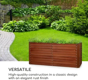 Blumfeldt Blumfeldt Rust Grow, ogrodowa grządka podwyższona, ocynkowana blacha stalowa, rdzawe wykończenie GDMB4-Rust200*100*90 - Skrzynie ogrodowe - miniaturka - grafika 2