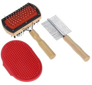 PETS Collection Zestaw szczotka grzebień rękawica dla PSA PSÓW - Szczotki i furminatory - miniaturka - grafika 2