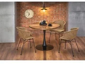 Stoły - Halmar Stół CARMELO Orzech + czarny 100 cm V-CH-CARMELO-ST - miniaturka - grafika 1