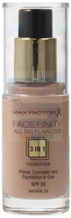 Max Factor Podkład Facefinity 3w1 SPF20 50 Natural 30ml - Podkłady do twarzy - miniaturka - grafika 3