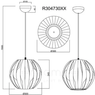 Trio LAMPA wisząca PUMPKIN R30473001 minimalistyczna OPRAWA zwis kula ball biała przezroczysta R30473001 - Lampy sufitowe - miniaturka - grafika 3