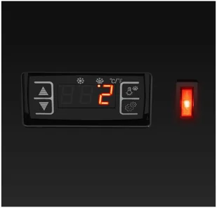 Royal Catering Witryna chłodnicza 78 l 4 poziomy czarna zamykana RCCC-78-BT - Szafy i witryny chłodnicze - miniaturka - grafika 2