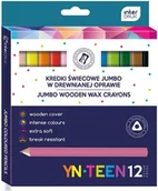 Artykuły biurowe - NOSTER Kredki świecowe drewn. Jumbo 12 kol. YN - miniaturka - grafika 1