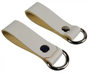 PolskaGalanteria.pl BOJÓWKA Szlufka Do Pasa Wojskowego Oficer Skóra NATURALNA LICOWA Na Szerokość Paska 45 mm Z Oczkiem Metalowym BIAŁA 2 Kpl 2 szt - Artykuły kaletnicze - miniaturka - grafika 4