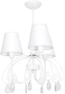 Lampy sufitowe - Milagro Dziecięca LAMPA sufitowa BETTY 1120 abażurowa OPRAWA z kryształkami crystal biała 1120 - miniaturka - grafika 1
