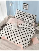 Pościel - Cotton Colorful Colorful Komplet pościeli "Mixpuan" w kolorze biało-czarno-jasnoróżowym - miniaturka - grafika 1