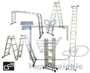 G21 Drabina przegubowa 4 x 3 wielofunkcyjna GA SZ 3,7m + podest - Drabiny - miniaturka - grafika 5