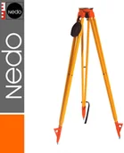 Sprzęt geodezyjny - Nedo Statyw drewniany ciężki nogi nierozsuwane 1,53m 200511 - miniaturka - grafika 1