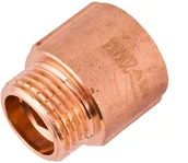 Łączniki, trójniki, kształtki - Invena Przedłużka GW/GZ mosiądz 1/2" x 20mm - miniaturka - grafika 1