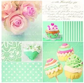 Folia, papier śniadaniowy, serwetki - Nuova R2S R2S Serwetki deserowe 20 szt R2S Napkins muffin i róża 414 VICU - miniaturka - grafika 1