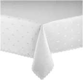 Obrusy i serwetki - Haft Obrus na stół DOT 140 x 250 cm biały - miniaturka - grafika 1