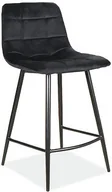 Taborety i hokery - Signal Półhoker MILA H-2 VELVET Czarny  MILAH2VCC - miniaturka - grafika 1