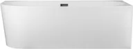 Wanny - Corsan Wanna narożna do montażu przyściennego Intero prawa 160 cm z wykończeniem czarnym 649391 - miniaturka - grafika 1
