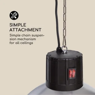 Blumfeldt Blumfeldt Heatbell Grzejnik promiennikowy 2000 W karbonowy element grzejny aluminium kolor srebrny HTR2-Heatbell - Ogrzewanie przenośne - miniaturka - grafika 5