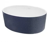 Umywalki - Besco Umywalka nablatowa Uniqa Glam grafitowa - miniaturka - grafika 1