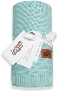 Detexpol Kocyk niemowlęcy 50% bambus, 50% bawełna miętowy maya moo... KOC WZ03 MIĘTOWY - Koce i narzuty dla dzieci - miniaturka - grafika 2